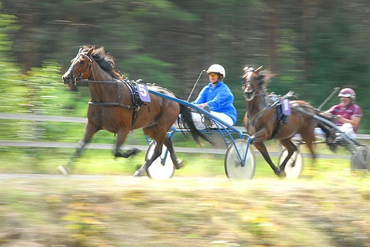 Lämminveristen lähdössä käytiin tasainen kisa Wenonan ja Heidi Snellmanin (5) sekä Trombi Beelin ja Pertti Mäkipään välillä.