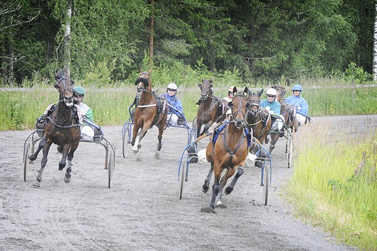 Perniön ravit kisattiin tänä vuonna sadesäässä.