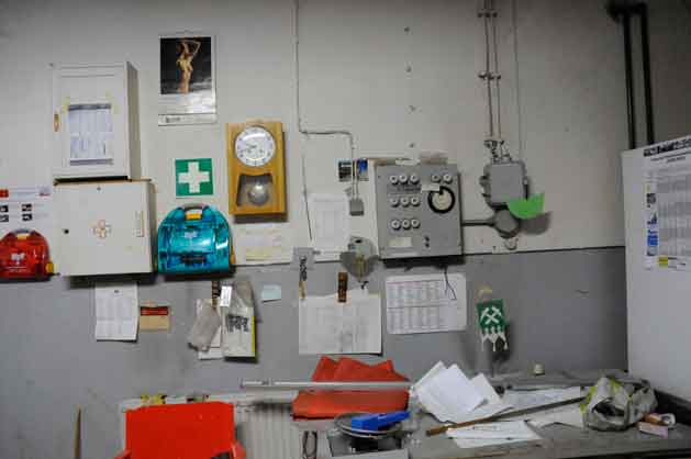 Huoltomiehen toimisto odottelee vielä muuttoa Kiskon kunnanviraston alakerrassa.