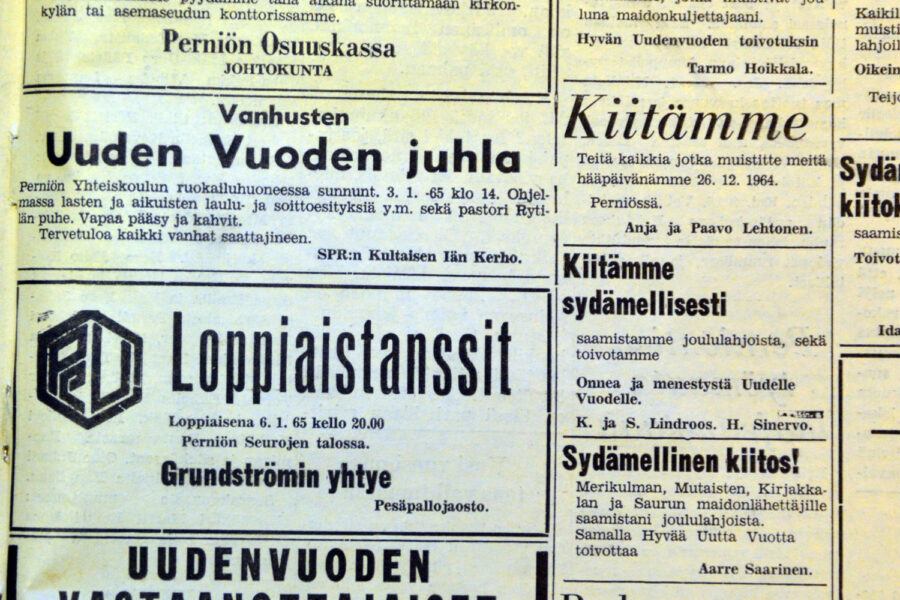 Vuoden 1964 loppuessa kiitettiin lehden kannessa menneestä vuodesta ja tanssittiin uutta tulevaksi.
