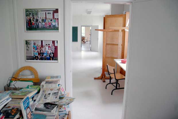 Nurkkilan koulun luokat ja salit ovat vielä autiot. Vuodesta 2012 tyhjillään seissyt koulu on nyt saanut uuden omistajan.