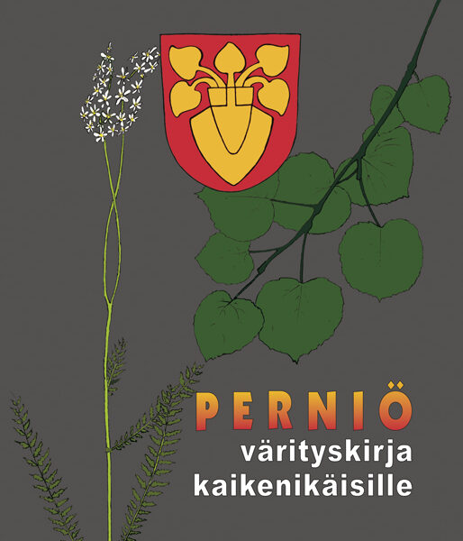 Tämän vuoden uutuus on Perniö-aiheinen värityskirja, jota saa lauantaina Lainamakasiinista.