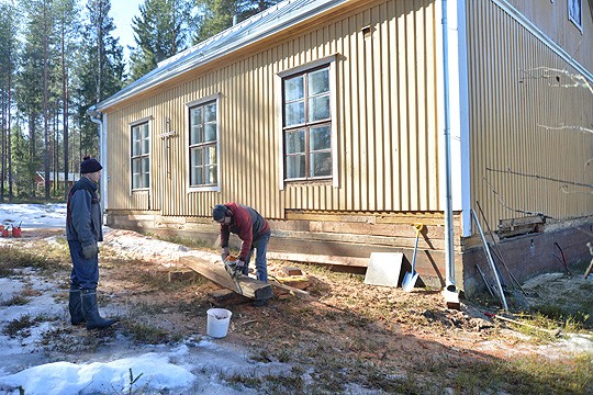 Sää suosi Olli Saarisen ja Yrjö Päivärinteen työskentelyä viime viikolla.