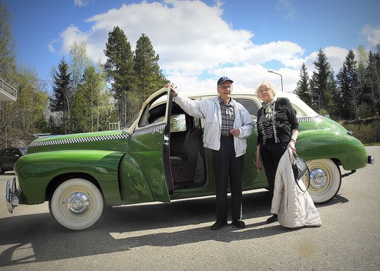 Torsti ja Raili Luntama tutustuivat Checker-autoon kunnolla vasta äskettäin.