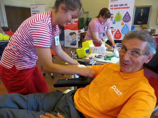 Antti Kiuru luovuttaa verta kaksi kertaa vuodessa.