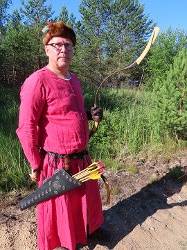 Rauno Huikarin asu ja varusteet keräsivät katseita lauantaina.